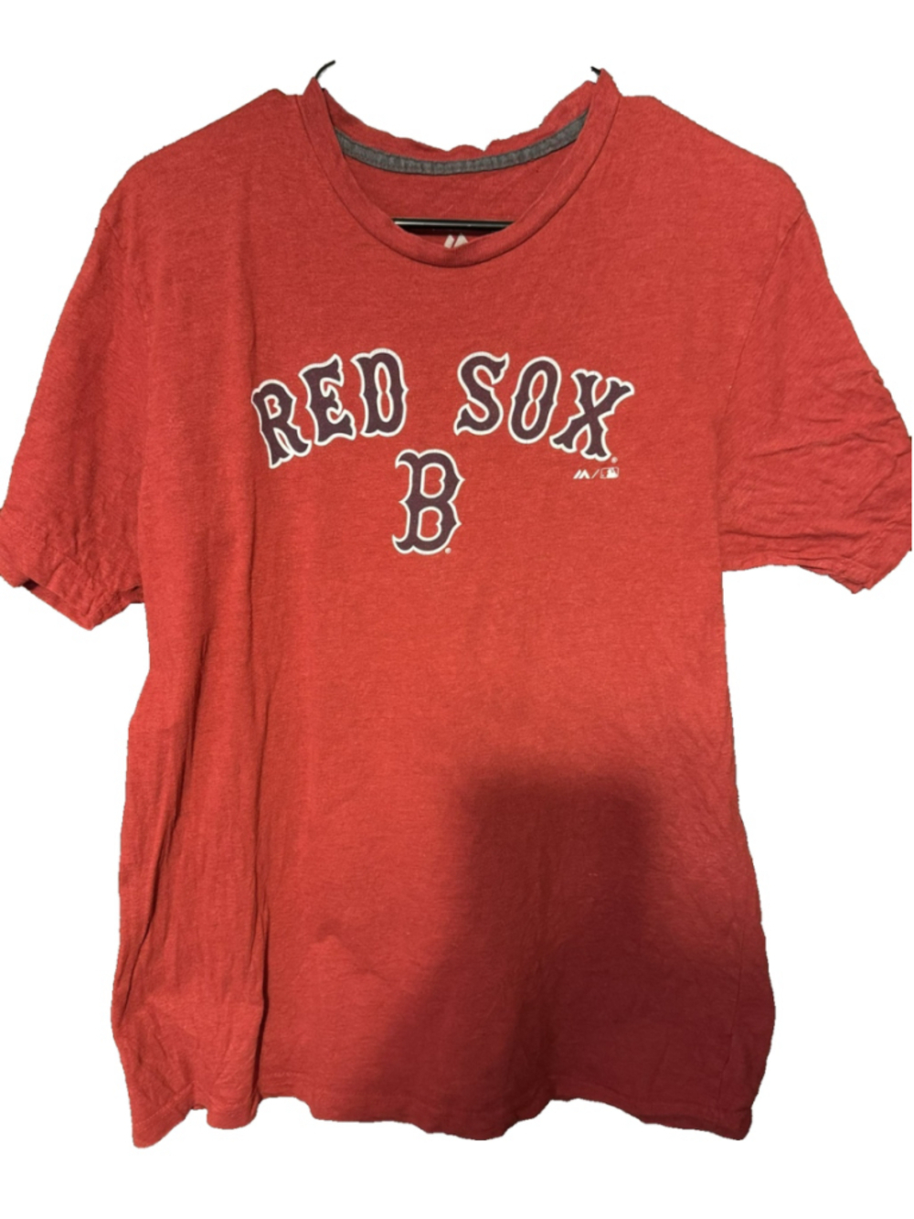 Boston Red Sox Majestic Short Sleeve Tee Men's L Red MLB